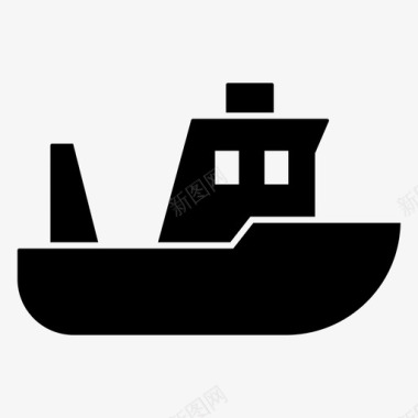 渔船划船海上图标图标