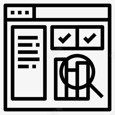 咨询分析分析网页117线性图标图标