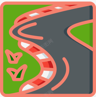 阿迪达斯运动标志赛道赛车运动13线性颜色图标图标