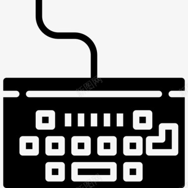 键盘计算机硬件14填充图标图标