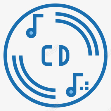 蓝色Cd音乐85蓝色图标图标