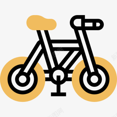 山地车自行车17黄影图标图标