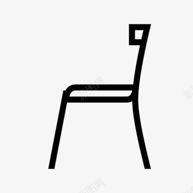 椅子咖啡厅室内极简主义图标图标