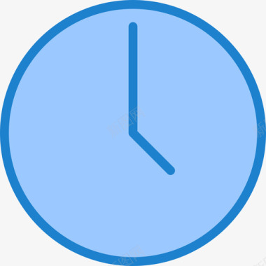 时钟必需品波顿7蓝色图标图标