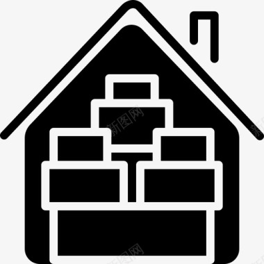 储藏室房屋货物储藏室图标图标