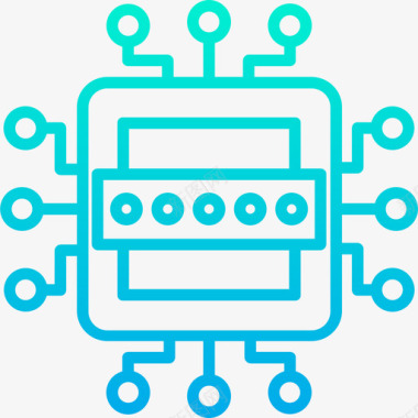 安全隐私Cpu网络安全12梯度图标图标