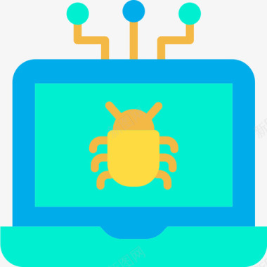 寻找bugBug网络安全10扁平图标图标