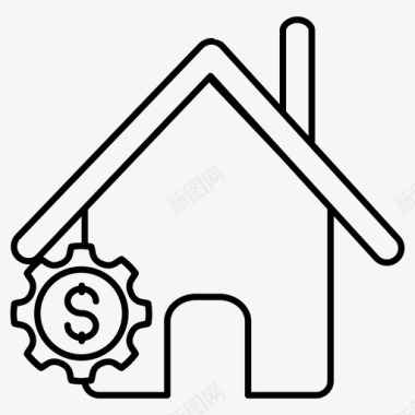 卖房子公告房地产图标图标