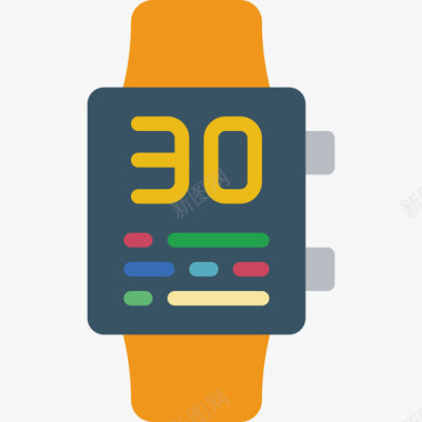 3d矢量图智能手表用户界面智能手表3扁平图标图标