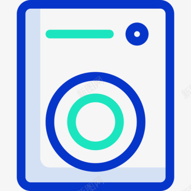 洗衣机洗衣机135号酒店轮廓颜色图标图标