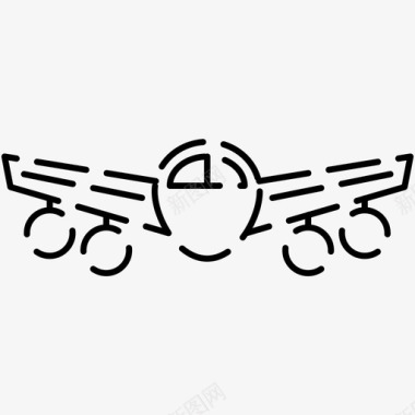 飞机军用飞机航空虚线图标图标