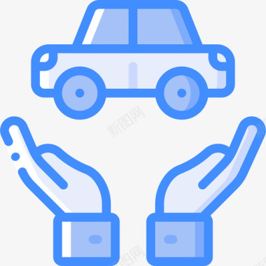 汽车保险保险41蓝色图标图标