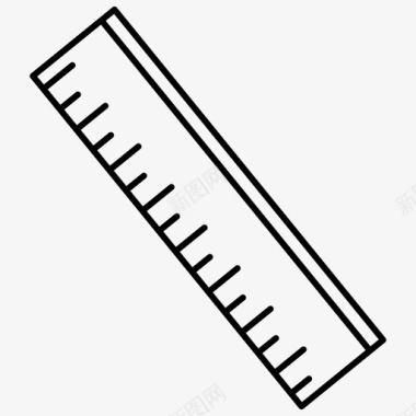 标尺测量工具轮廓图标图标