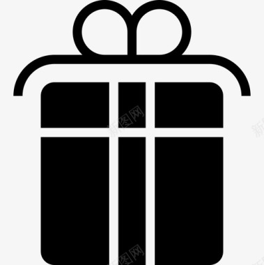 礼品盒圣诞148实心图标图标