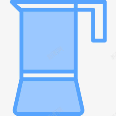 水壶咖啡56蓝色图标图标