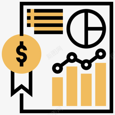 理财投资报告投资黄影图标图标