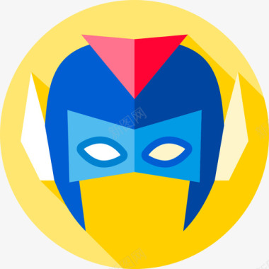 面具面具超级英雄扁平图标图标