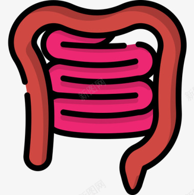 献血标志医学肠道医学148线颜色图标图标