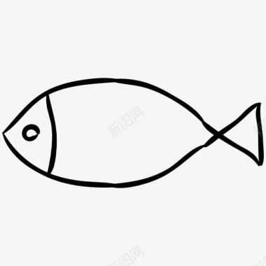 鱼食物2个手绘图标图标