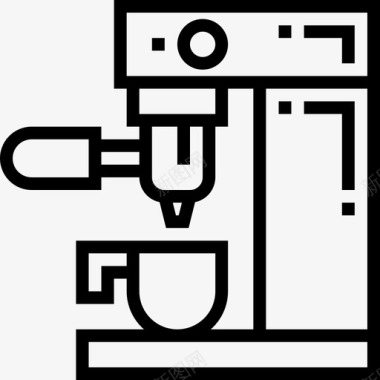 咖啡机展板咖啡机咖啡店83直线型图标图标