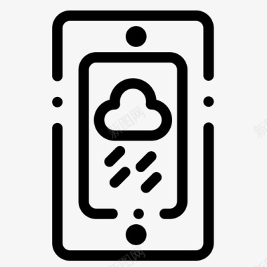 手机一直播图标手机下雨天气图标图标