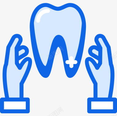 牙齿牙齿13蓝色图标图标