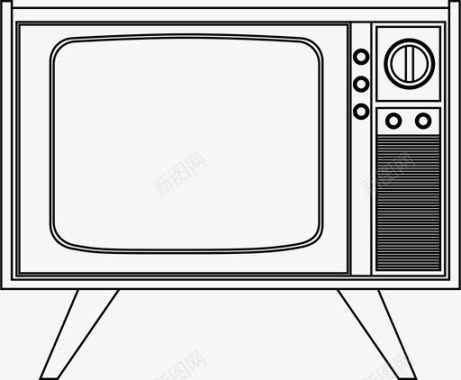 复古路灯电视模拟拨号图标图标