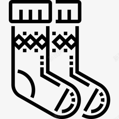 袜子冬季51直纹图标图标