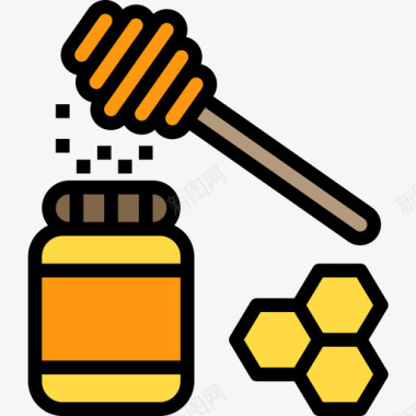 枇杷蜂蜜蜂蜜农场27原色图标图标