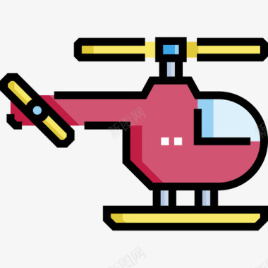 直升机直升机杂项59线型颜色图标图标