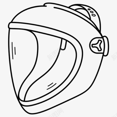 面罩头部防护图标图标