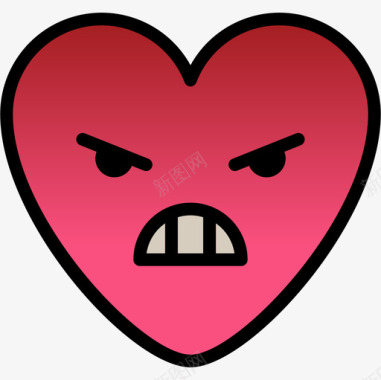 有表情心脏心脏表情符号9线性颜色图标图标