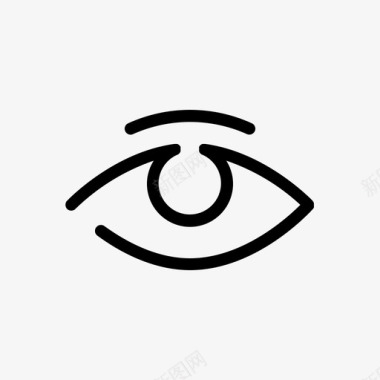 眼睛标志眼睛瞳孔线条图标图标