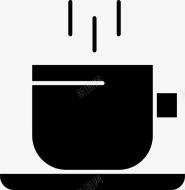 咖啡杯子日图标图标