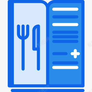 菜单餐厅61蓝色图标图标