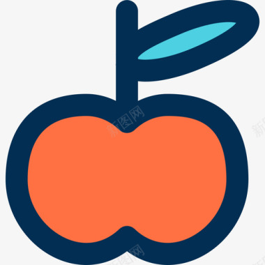苹果超级品牌线性颜色图标图标