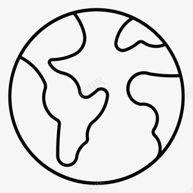 地球仪地图星球图标图标