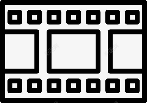 星空电影电影胶片多媒体62线性图标图标