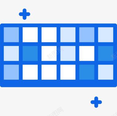 网格ui界面30蓝色图标图标