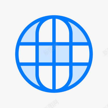 世界网格地理24蓝色图标图标