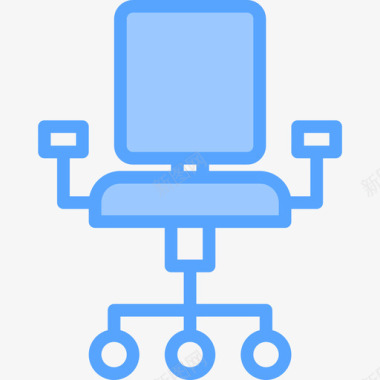 桌椅家具101蓝色图标图标
