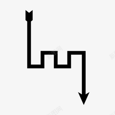 三叉路箭弓下图标图标