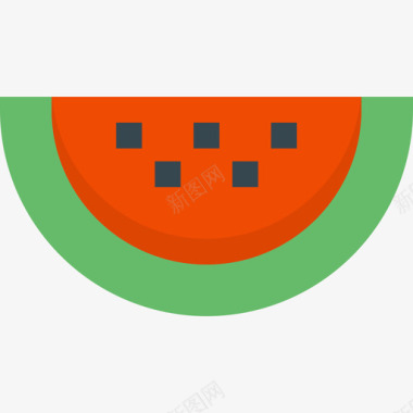 西瓜蔬菜和水果2扁平图标图标