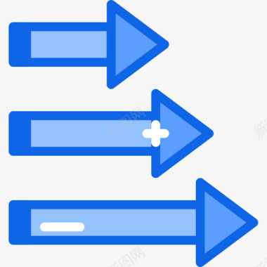 纯净蓝色右箭头箭头56蓝色图标图标