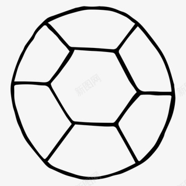相框素描排球足球素描图标图标