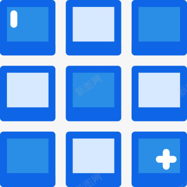 网页UI菜单ui界面30蓝色图标图标