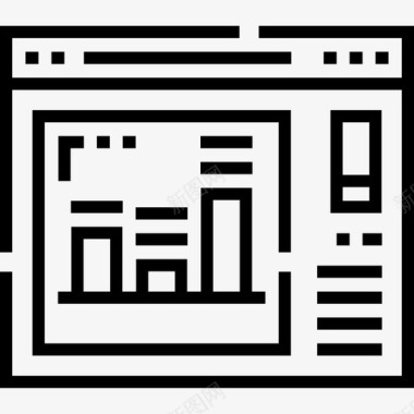 数据化分析免抠浏览器分析16线性图标图标