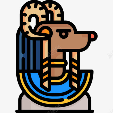 埃及象形文字图片埃及埃及11线性颜色图标图标
