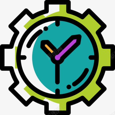 金融时钟时钟创意工具22颜色省略图标图标