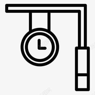 液晶钟钟铁路23直线图标图标
